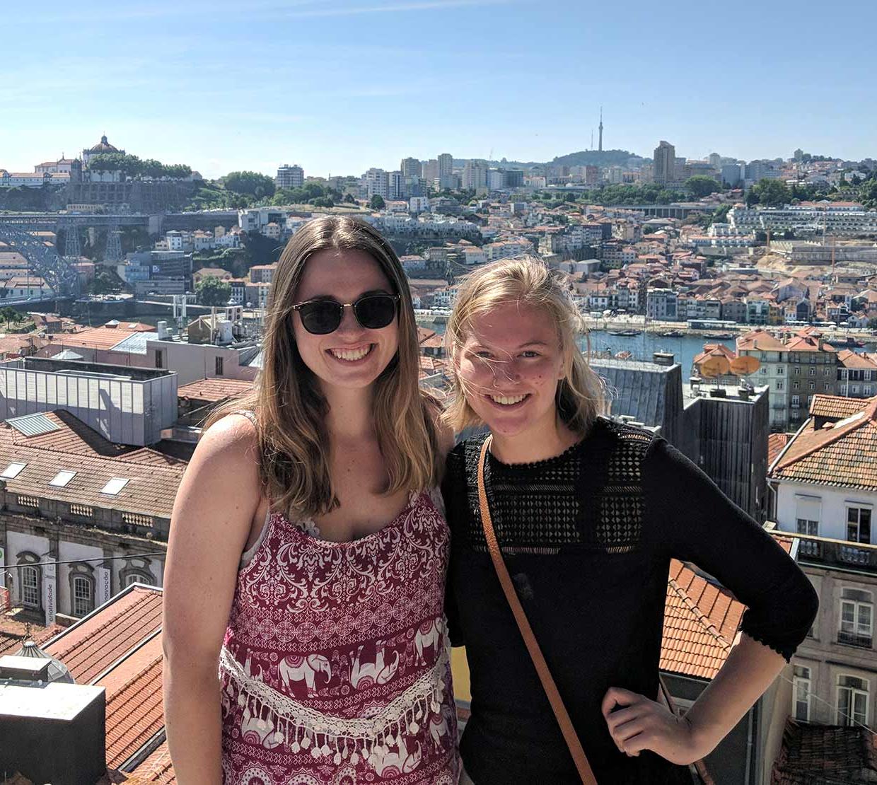 Julianna Donohoe in Spain with her colleague