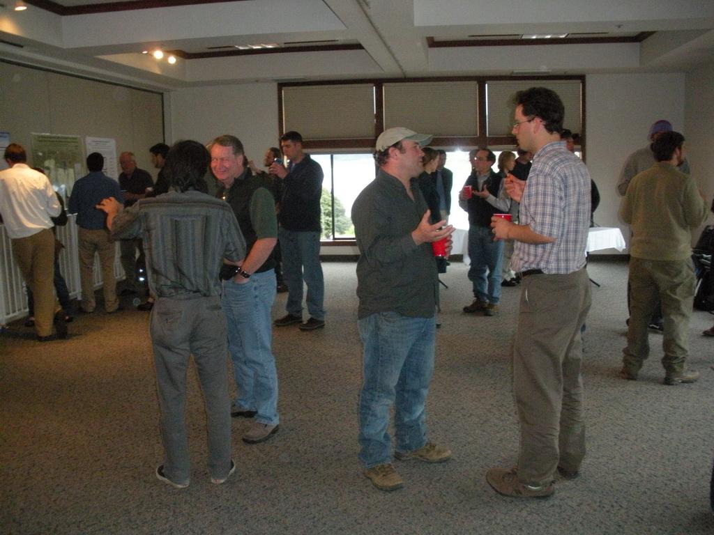 Poster session following the oral presentations of the Klamath River Fish Health Workshop in Fortuna, California.